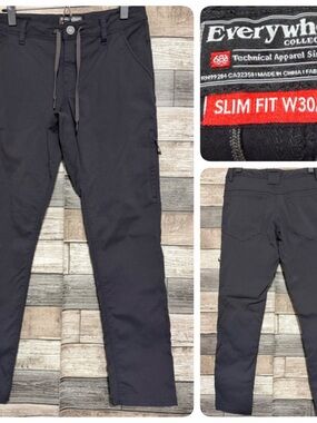 686 Everywhere Slim Multi Shell Pants Men’s 30x30 Black Drawstring